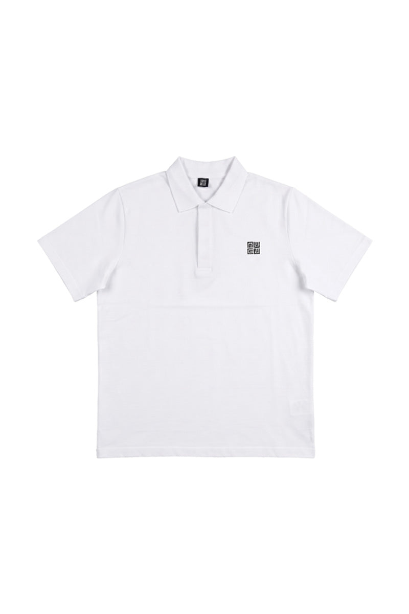 NUCUビンゴ襟付きTシャツ ホワイト 前面