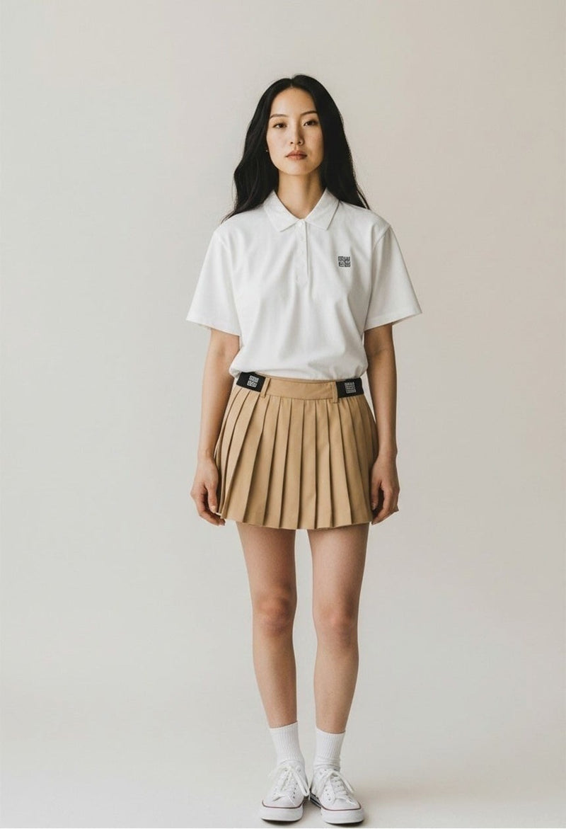 NUCUビンゴ襟付きTシャツ(女性) ホワイト